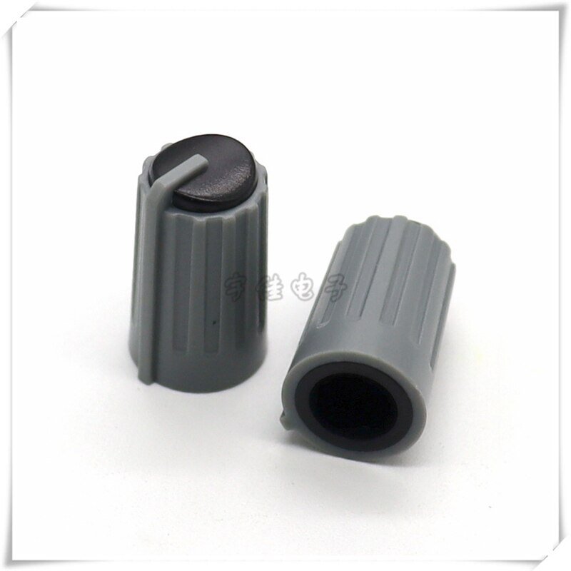 Pommeau de potentiomètre en plastique, demi-arbre 10.5x18MM, encodeur rotatif, bouton de commutation de volume adapté à l'axe D 6MM, 10 pièces: Black