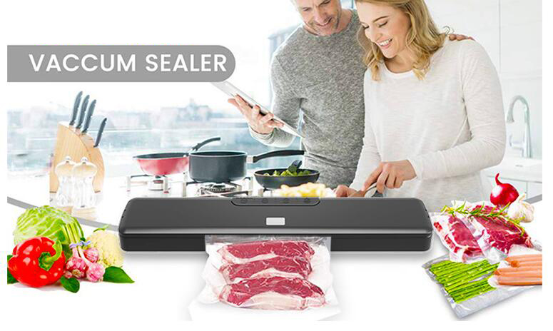 Max 34CM vacuum sealer dry and wet machine dual-purpose automatic vacuum packaging household sealing machine 20PCS free
