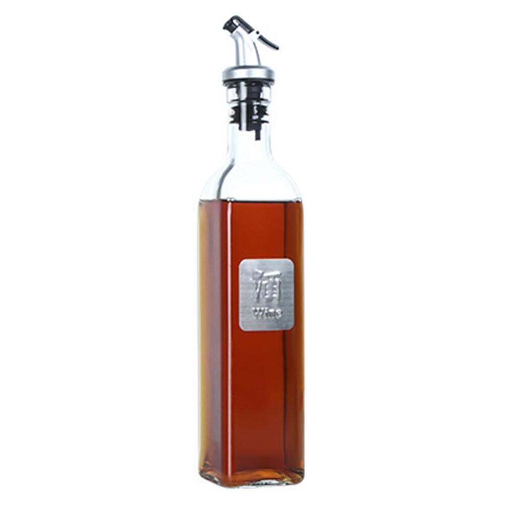 17oz glas olivenolie flaske sæt 500ml olie & eddike cruet med pourers og tragt karaffel karaffel til køkken: Til vin