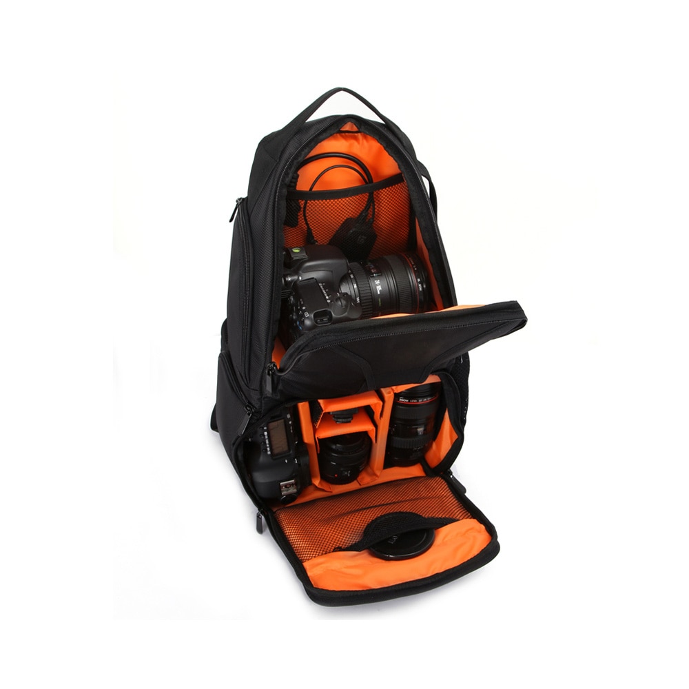 Mochila acolchada multifunción para cámara Digital de vídeo y fotos bolsa impermeable bolsa tipo bandolera para cámara pequeña a prueba de golpes