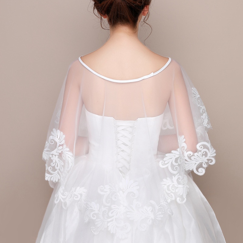 wedding dress shawls for the bride, wedding shoulder ornaments, cape, pullover, thin, sunblock cape