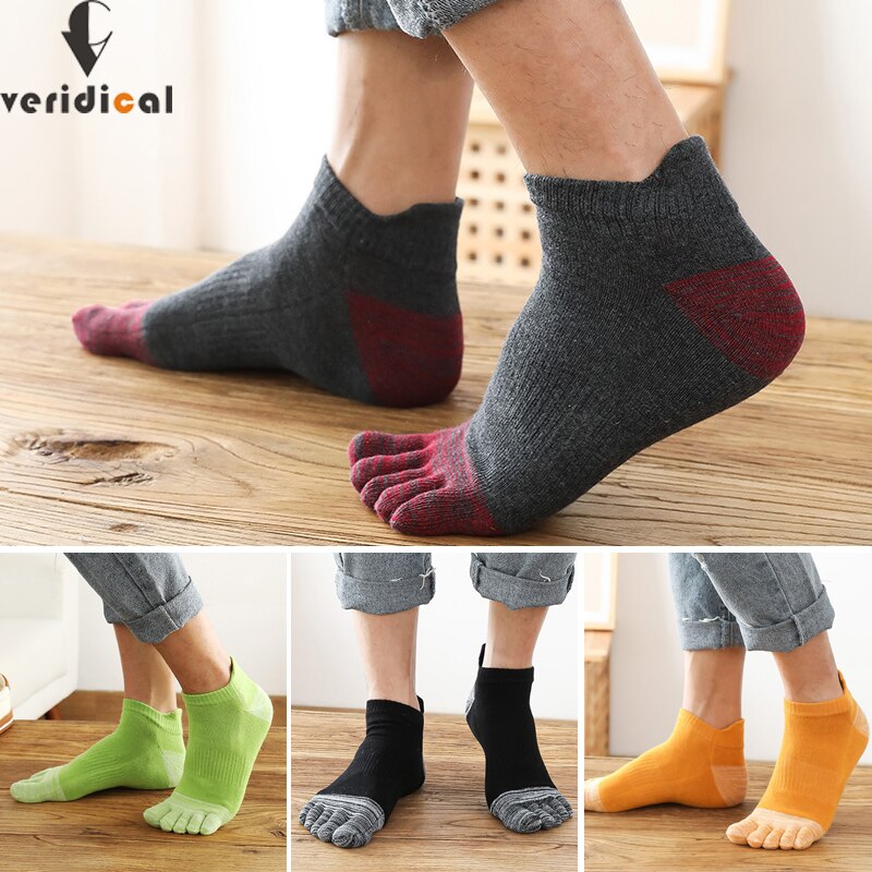 Kleurrijke Katoen Vijf Vingers Sokken Man Sport Compressie Ademend Jong Casual Mode Reizen Sokken Met Tenen Calcetines