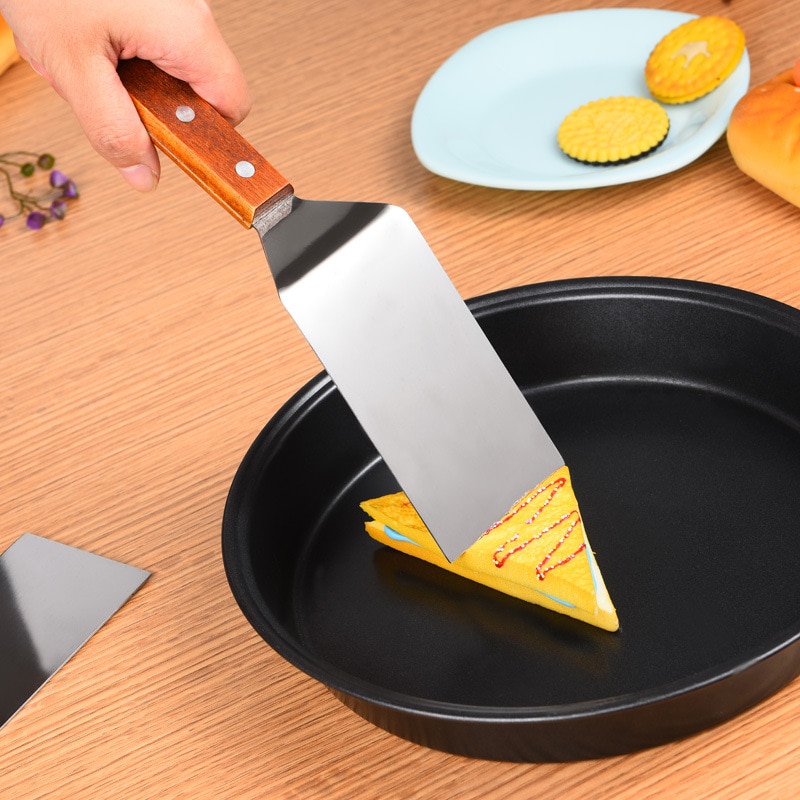 1pc Edelstahl Holzgriff Bratschaufel Kochs chaufel Pfannkuchen Schaufel Küchen werkzeuge Küche Gör Steak Spatel