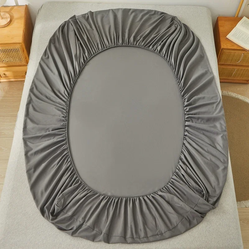 Brushed Mattress Cover Double/Queen Size Solid Color Fitted Sheet For Double Bed Anti-Mite 침대커버 200X220cm 매트리스커버 (No Pillowcase)