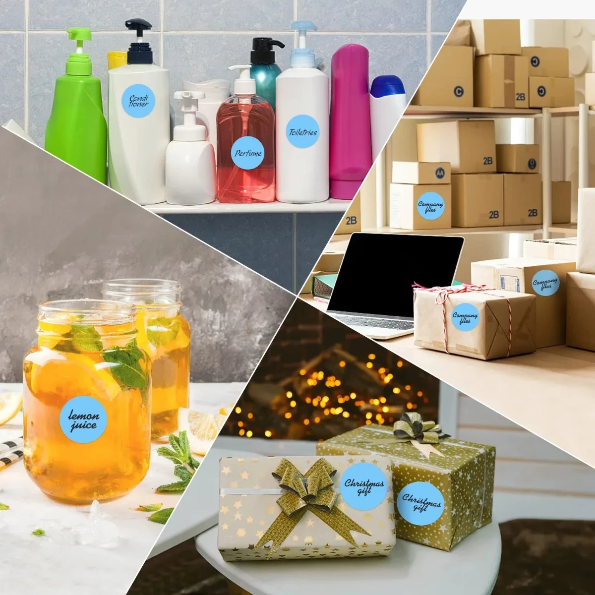 Thermische Stickers-600 Labels/1 Rol 2 Inch Cirkel Thermische Sticker Etiketten Zelfklevend Rond Directe Thermische Multifunctionele Rol