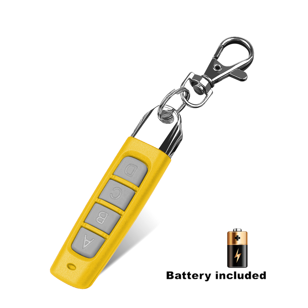 433MHZ Remote Control 4 CH Garage Gate Door Opener Remote Control Duplicator Clone Learning Rolling Auto Code Car Key 433.92mhz: black