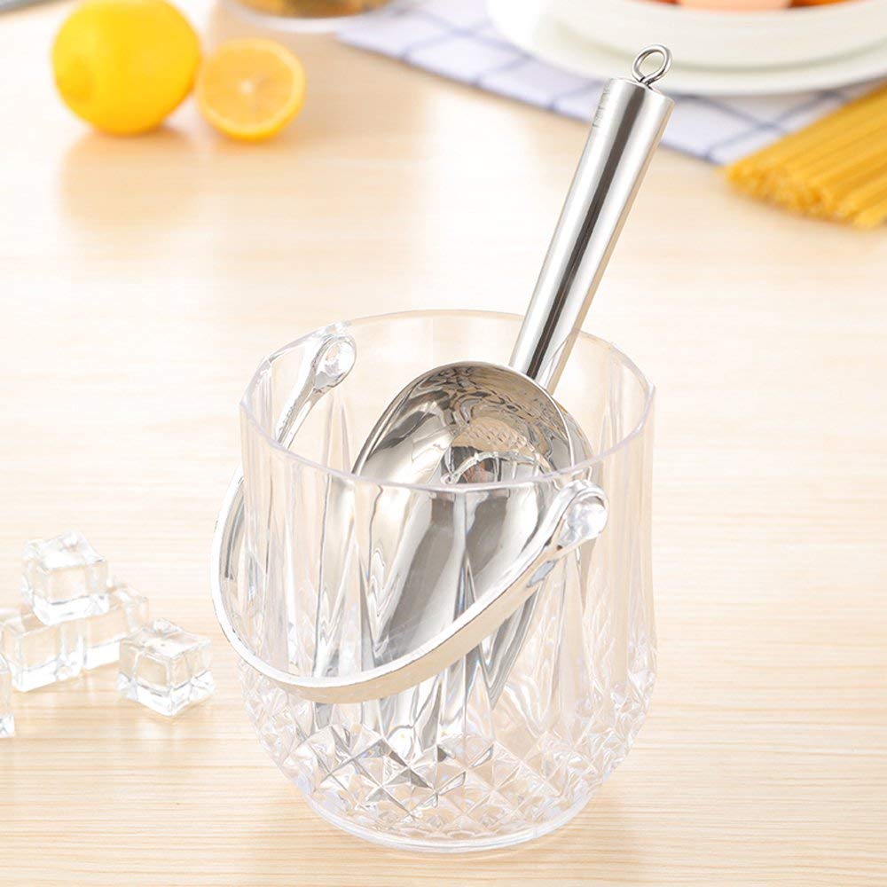 Mini Ice Scoop Set of 2, E-far 3 Ounce Gold Stainless Steel