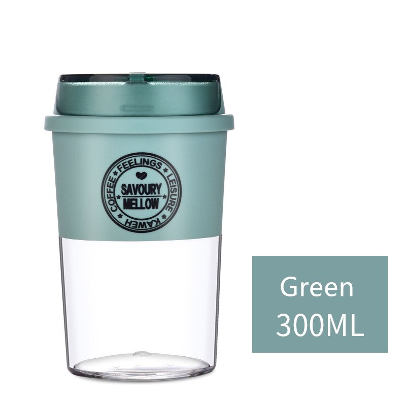 Bærbar 300ml/400ml- tritan materiale kaffekrus anti-skoldning lækagesikker te mælkekop rejse krus til: 300ml grønne