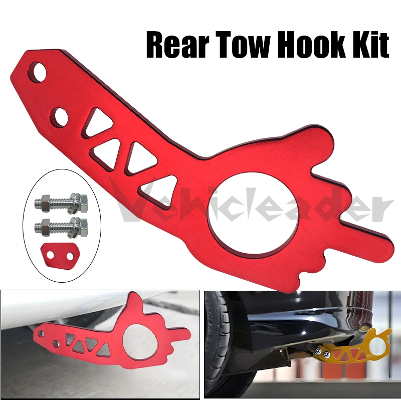 Universele Auto Achter Trekhaak Aluminium Achter Trekhaak Auto Trekband/Tow Touwen/Haak Bumper Trailer haak Trekgereedschap
