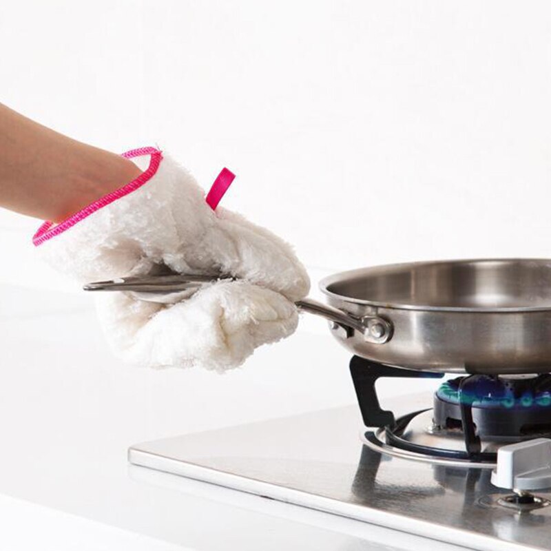 Multifunctional Kitchen Dishwashing Gloves Durable Cleaning Cloth Gloves Easy Cleaning Bamboo