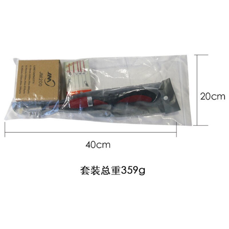Goture Glass Fiber Ice Fishing Rod 1.3m Set JM200 Spinning Reel and Telescopic Casting Rod with