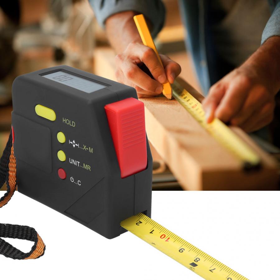 5m Digital Measuring Tape LCD Display Electronic Measuring Tape Woodworking Ruler
