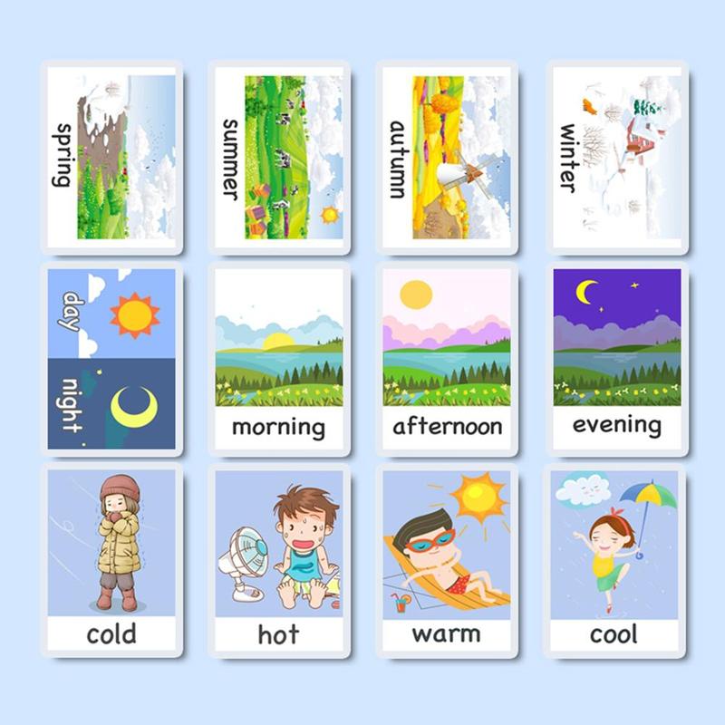 A-Z Educational Flash Cards Kids Early Educational 12 Season Flash Cards AU