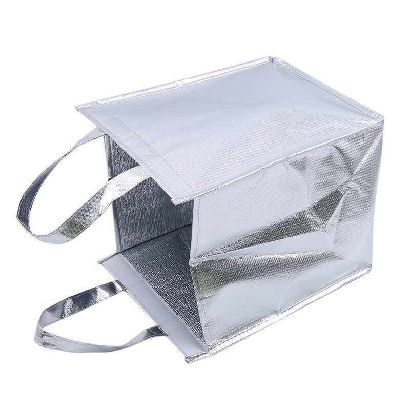 Bolsas de almacenamiento de hielo de papel de aluminio, aislamiento térmico de comida para playa, cajas duraderas para exteriores, bolsa enfriadora plegable para Picnic y almuerzo, 1 ud.