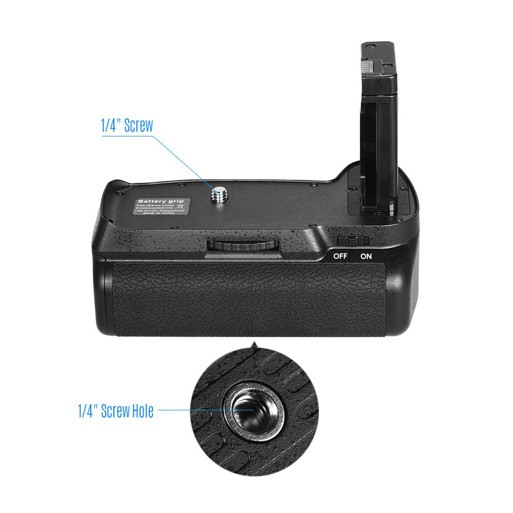 Hanzete Verticale Batterij Grip Houder voor Nikon D5300 D3300 D3200 D3100 DSLR Camera EN-EL 14 Batterij Aangedreven met IR-afstandsbediening