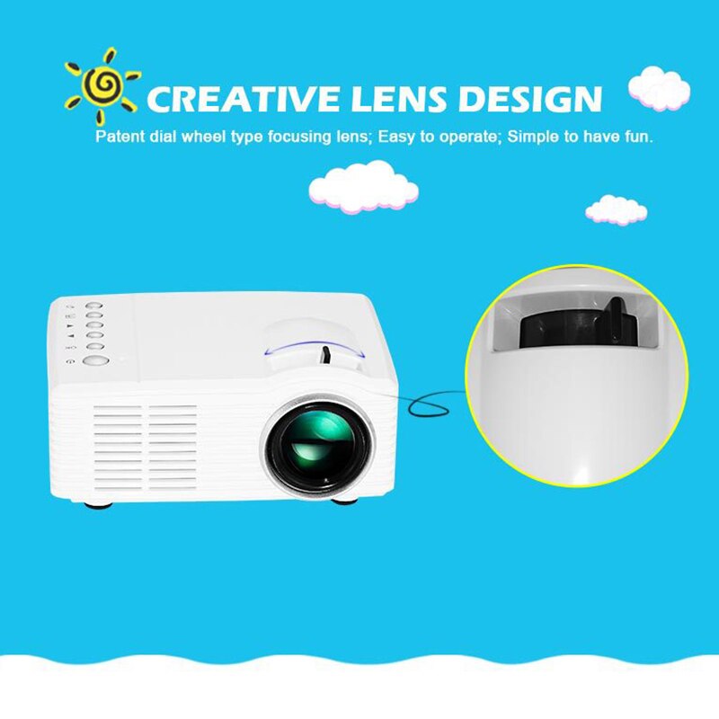 4K HD 3D Mini Smart Projector DLP D-TV AV USB TF Home Theater Cinema GK99