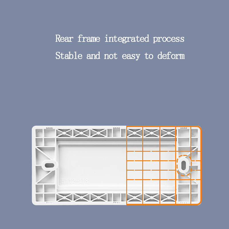 Leere Abdeckung im US-Standard-18-Typ, mittelgroß, groß, Vier-Positionen-Anschlussdose, Abdeckung für dunkle Box-Schallwandabdeckung, hässliche blinde Platte
