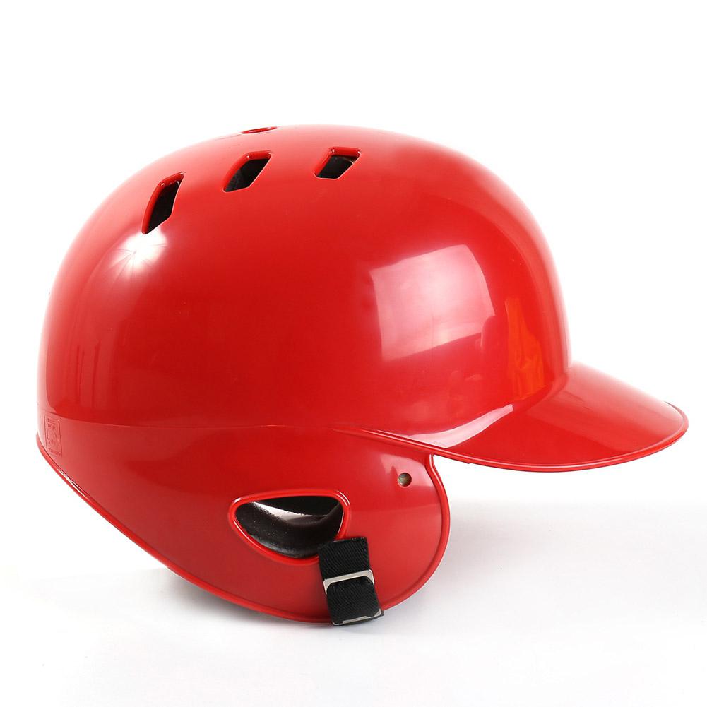 None Unisex Baseball Protect Helmet Breathable Ears Full Protection Baseball Helmet Head Guard outdoor sports Red 55-60 cm