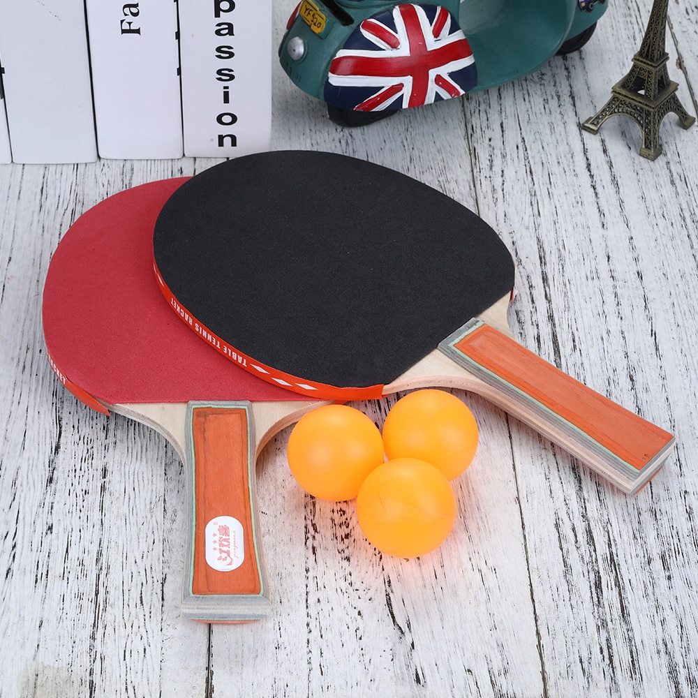 Practical Wood Colour Athletics Sports Ping Pong Bat Table Tennis Bat Movement Playground Ping-Pong Racket Racquet Paddler Play