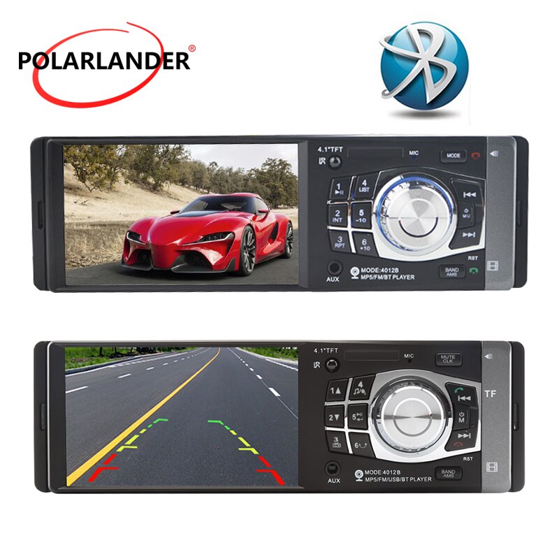 4012B MP5 1 Din Rádio Do Carro Do Bluetooth jogador FM Apoiar Traseira Da Câmera USB 4.1 polegada Auto de Áudio Estéreo Ligação Espelho apenas Para Android
