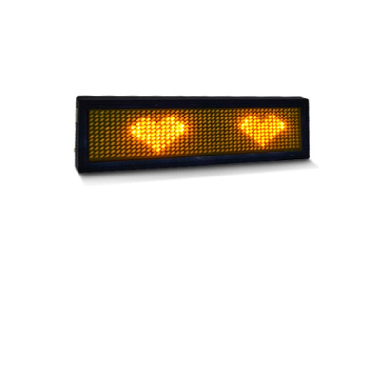 Bluetooth LED Name Abzeichen Preis Tag Restaurant Shop Ausstellung Nacht Club Hotel Digitale WILLKOMMEN Signage Led Abzeichen Clip Insignia: USB Yellow