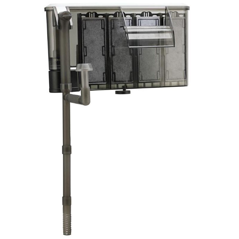 AQQA Aquariumfilter, verstelbaar, 800 l/u, sponsfilter, 9 W, stil, voor kleine tank tot 250 liter