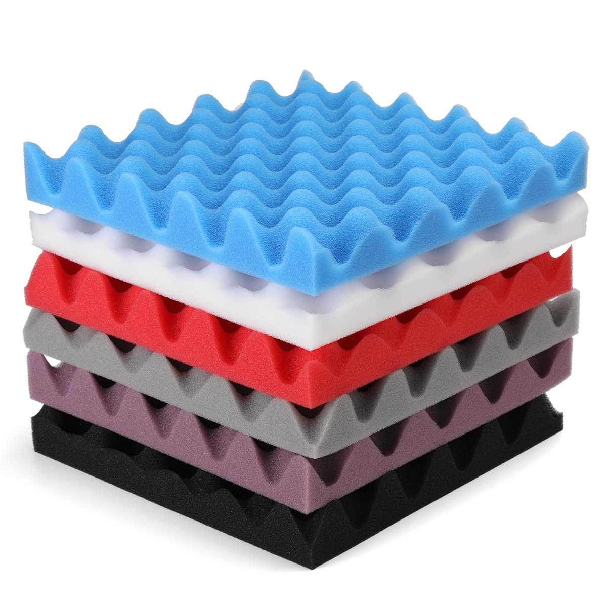10pcs/set 25x25x4cm Sound-absorbing Sponge Soundproof Sponge Noise Insulation Foam Piano Drum Shed Room Classroom Wall Muffler