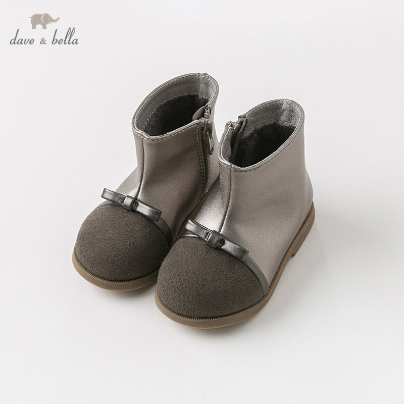 Dave Bella-bottes en cuir pour bébés filles | DB11605, chaussures d'hiver à la