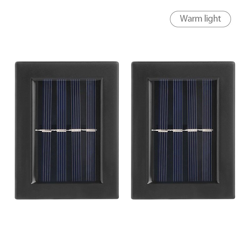 Outdoor Solar Lampen Solar Tuin Waterdichte Wandlamp Licht Up En Down Tuin Decoratieve Wandlamp Straat Lampen Thuis Trap lamp: warm light