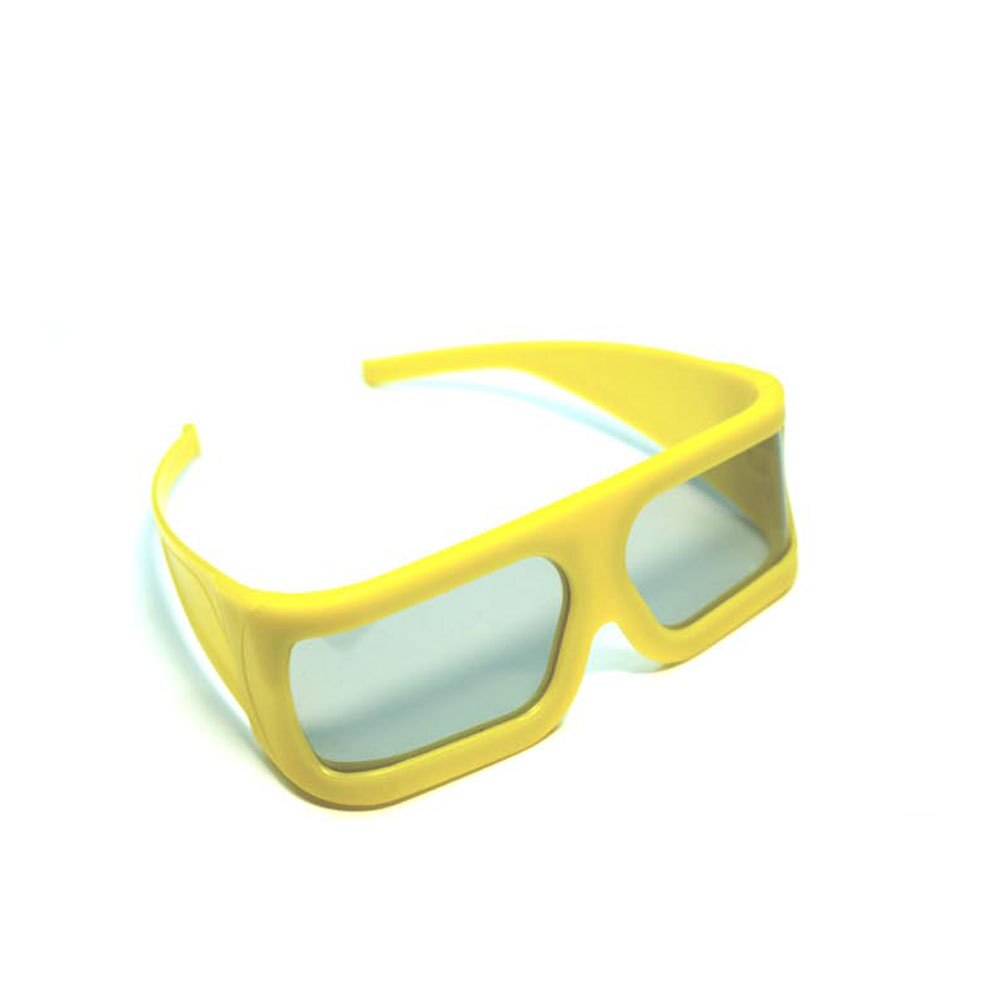 5 pièces en plastique jaune cadre IMAX 3d lunettes polarisées linéaire 3d lunettes pour films 3D 45/135 degrés 3d cinéma lunettes