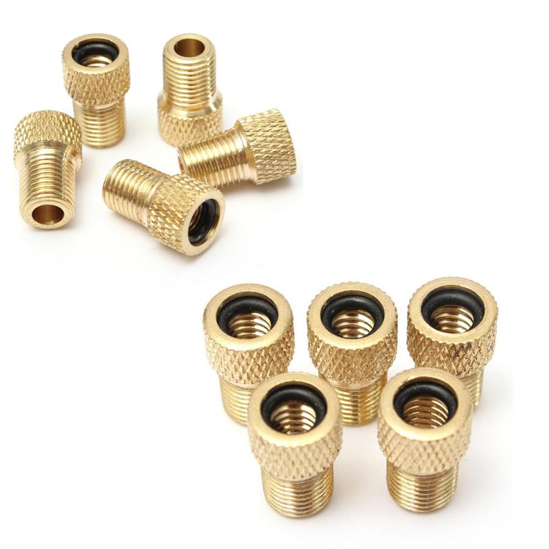 10PCS Valve Adapter Pump Convert Presta To Schrader Copper Valve Adaptor Wheels Gas Nozzle Tube Tool Bike Bicycle Accessories: 10pcs