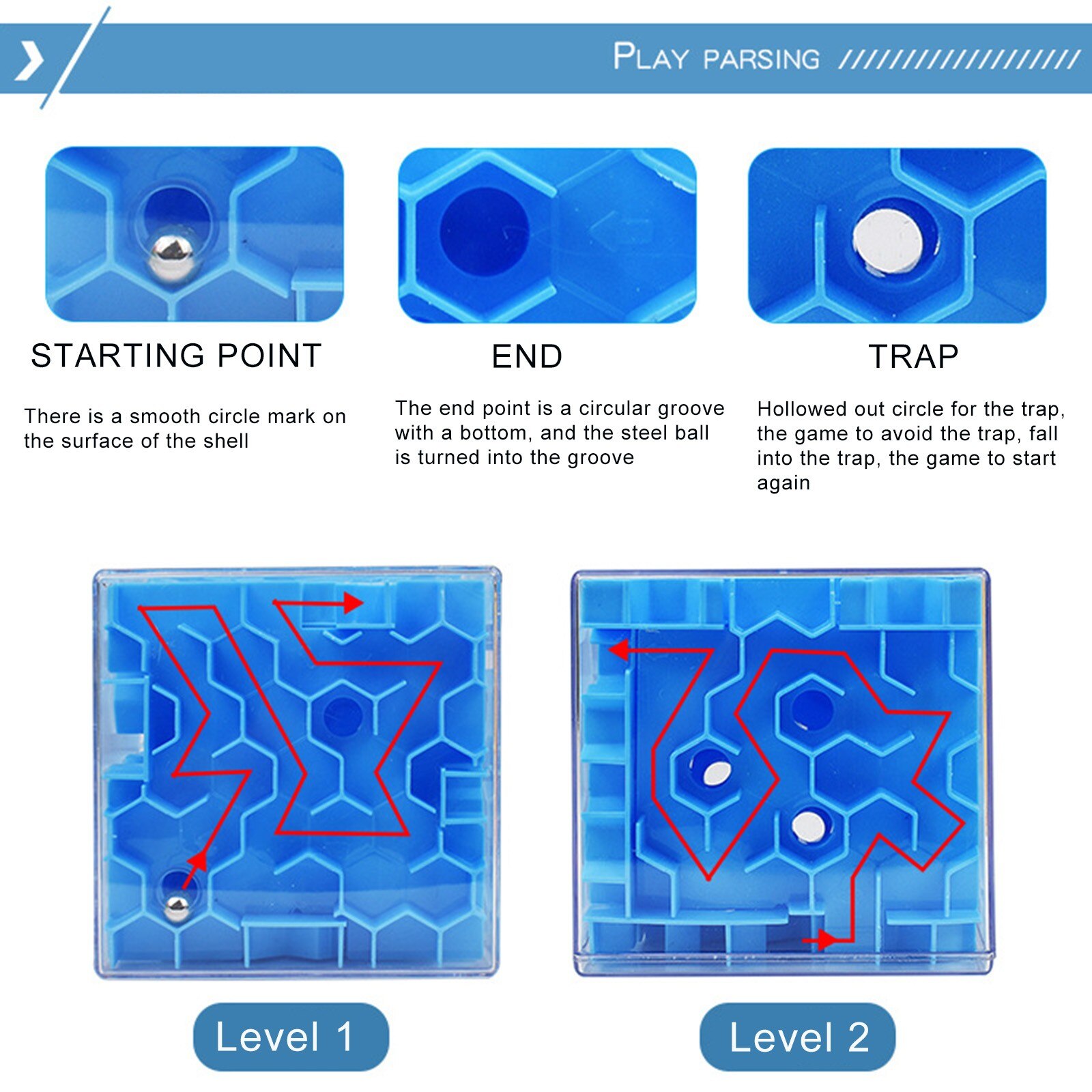 3D Doolhof Magische Kubus Transparant Zeszijdige Puzzel Speed Cube Rollende Bal Game Cubos Doolhof Speelgoed Voor Volwassenen Kinderen educatief Speelgoed