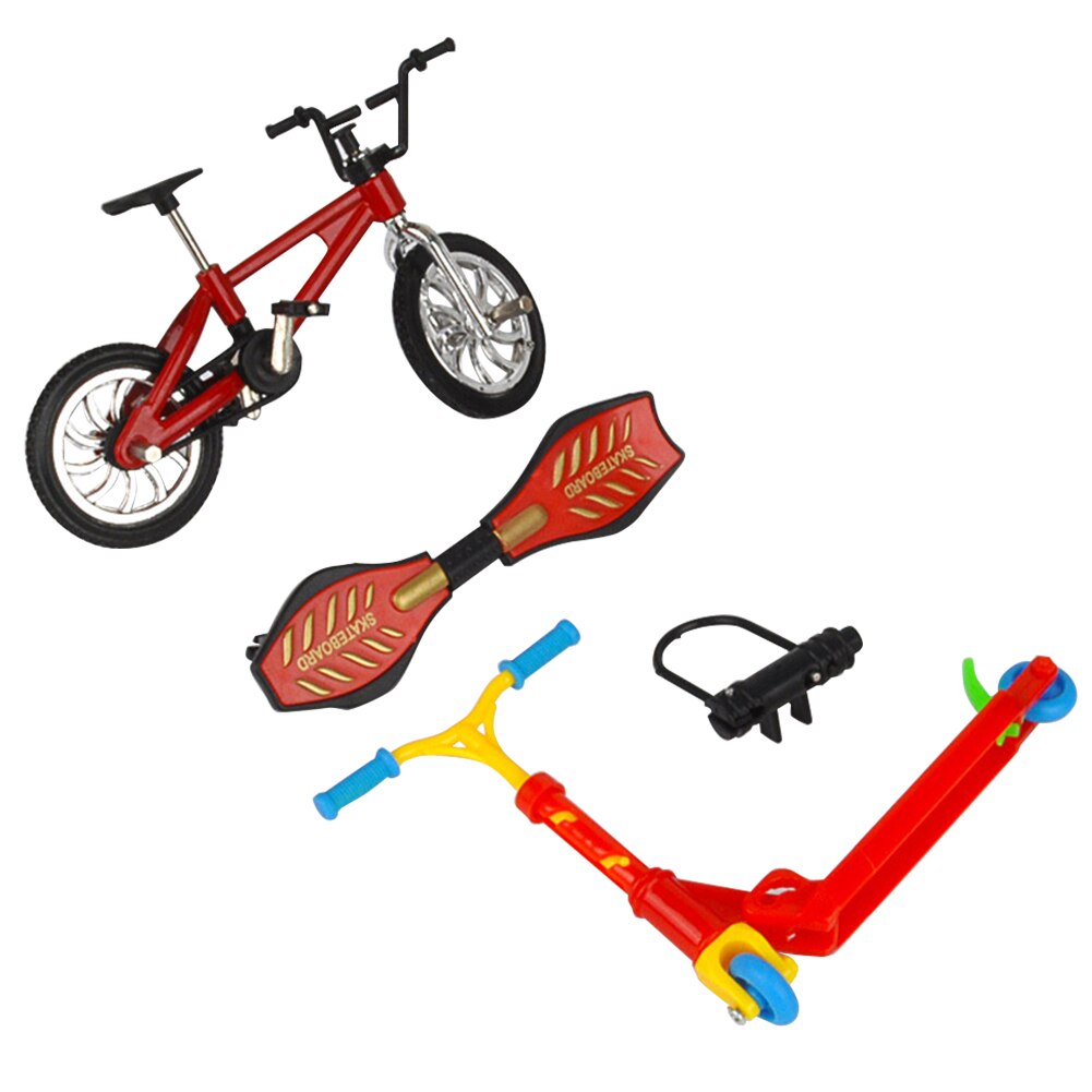Vélo Scooter bureau fête faveurs amusant jouet éducatif divertissement décor à la maison léger Mini doigt planche à roulettes ensemble alliage: 5