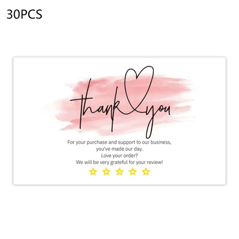 YYSD 30pcs Thank You Card Thank You for Your Order Card Thanks Greeting Cards Appreciation Card for Small Business: 2