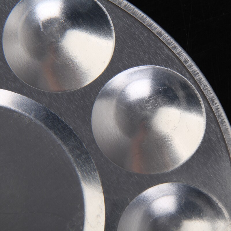 COMIART Aluminum 10 Well Artist Watercolours Paint Mixing Palette Tray Painting Supplies Plate