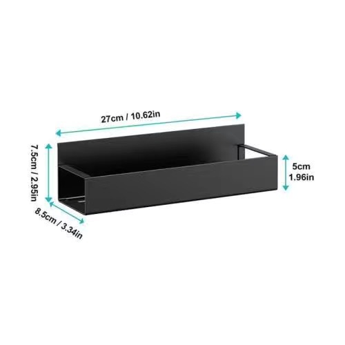 Zwart Magnetisch Opbergrek Koelkast Planken Kruiden Koelkast Zijplank Ijzer Huishoudelijke Ruimtebesparende Keuken Organizer Houder: Black