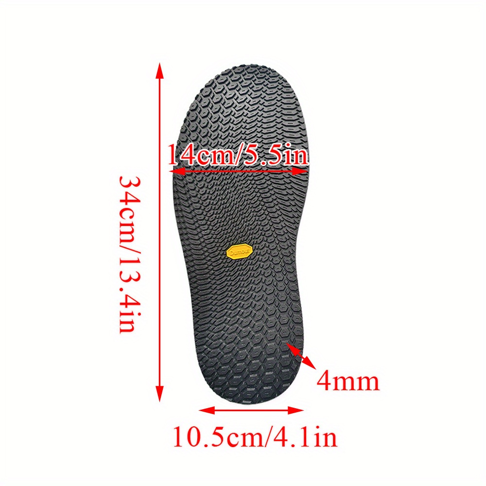 1 Pair Anti-Slip Rubber Shoe Sole Protectors - Full Sneaker Repair Insoles, DIY Foot Pad Stickers For Enhanced Grip And Durabili