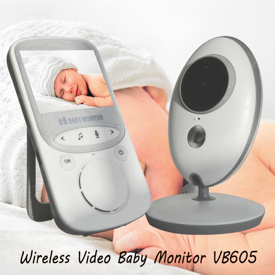 2.4 Inch Draadloze Lcd Video Babyfoon Met Muziek Intercom Nachtzicht Temperatuur Monitoring Walkie Talkie Babysitter VB605