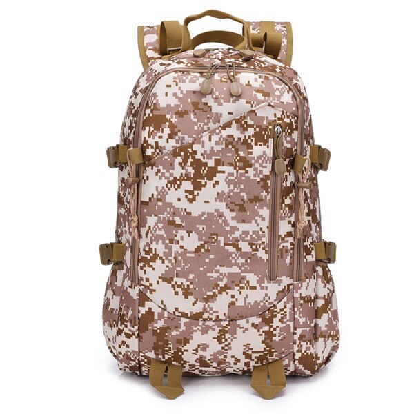 OKKID men school bag male waterproof big travel backpack student laptop backpack 17 high school backpack for boy: Khaki Camouflage