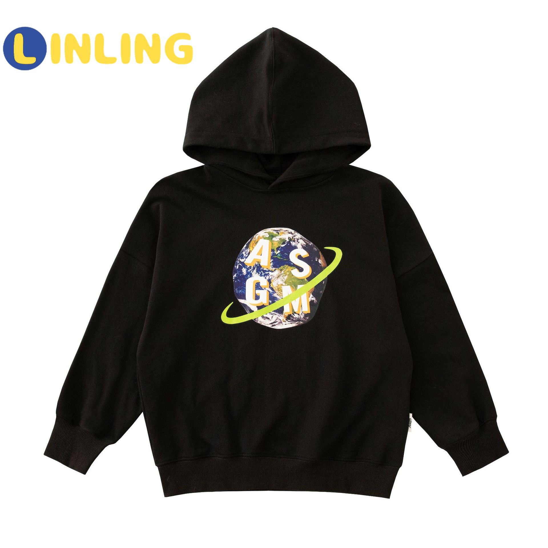Linling unisex lasten collegepaidat lasten vaatteet siistit hupparit pojille tyttöjen huppari puuvilla pitkähihaiset päällysvaatteet top  p258
