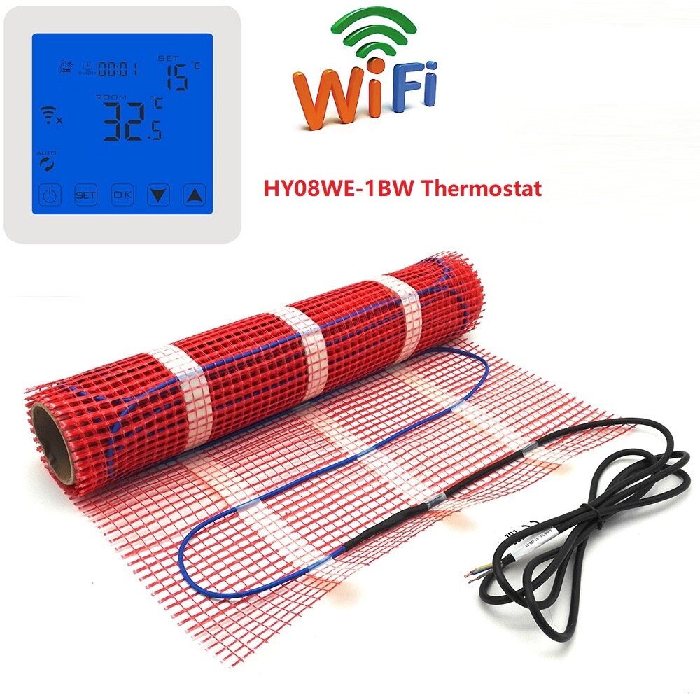 50cmX1m Warm Floor Heating Mat 220V 150w/m2 Room Heater with WiFi Thermostat