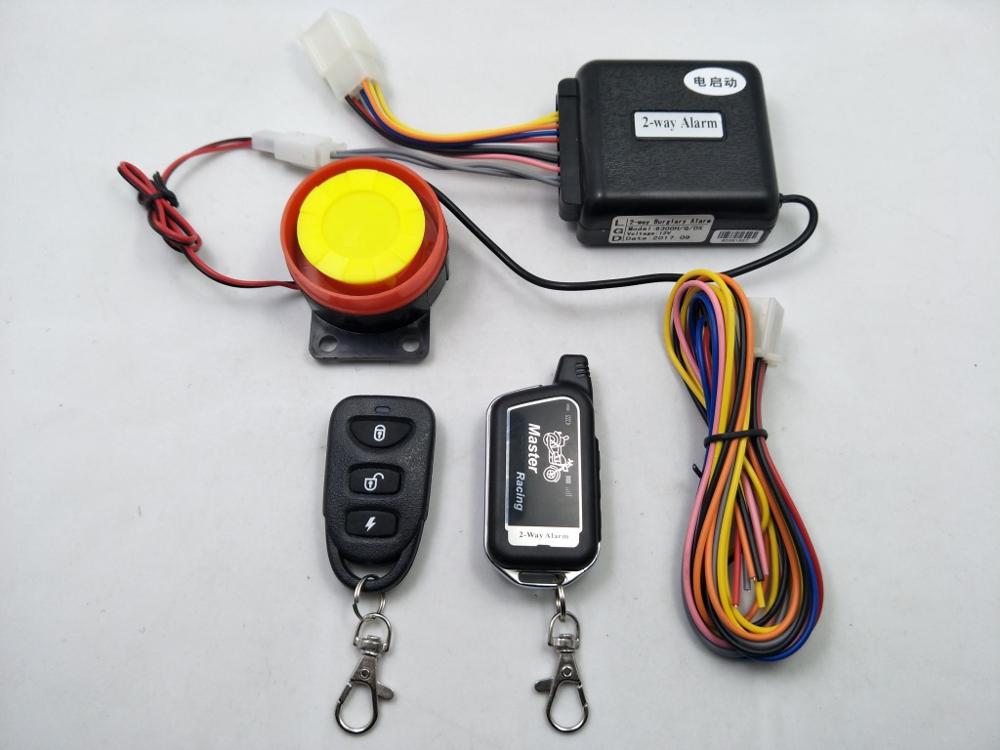 Zwei Weg Alarm Motorrad Rolle Sicherheit 2 Weg Alarm Fernbedienung Motor- Starten Vibration Alarm sperren System 125dB