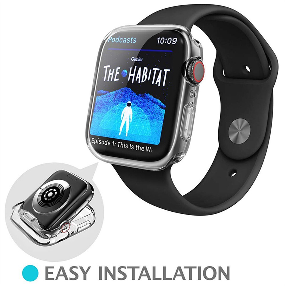 360 Volledige Soft Clear TPU Screen Protector Case Voor Apple Horloge Serie 44 MM 40 MM 42 MM 38 MM Transparante Cover Voor IWatch 6/SE/5/4/3