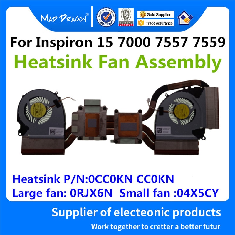 pazzo DRAGO di Marca del computer portatile nuovo Ventola DELLA CPU GPU Ventola del Dissipatore di calore Ventola per dell Inspiron 15 7000 7557 7559 0CC0KN CC0KN RJX6N 4X5CY