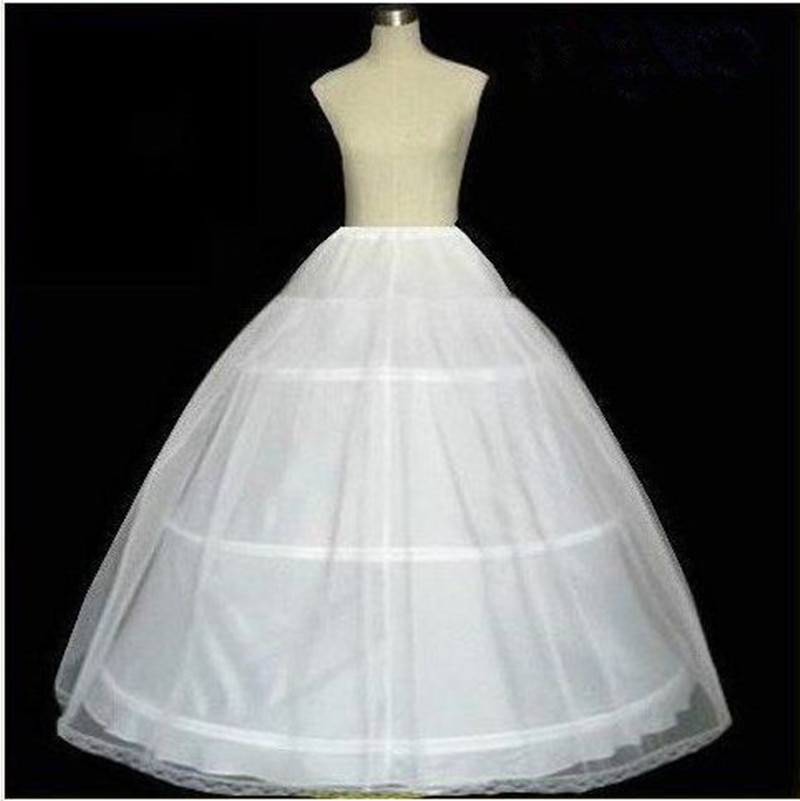 7 Sizes Fit 2-18 Years Kid's White Petticoat for Girl Crinoline Underskirt Wedding Prom Dress Flower Puffy Skirt Jupon 3 Hoops