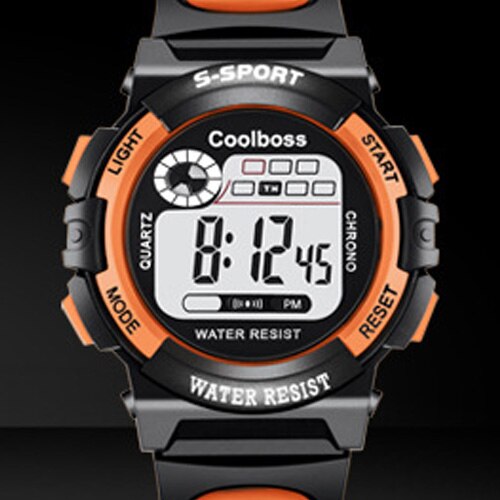 Waterdichte Mens Sport Horloges Relogio Masculino Mannen Siliconen Sport Horloge Reloj S Schokbestendig Elektronische Horloge: orange