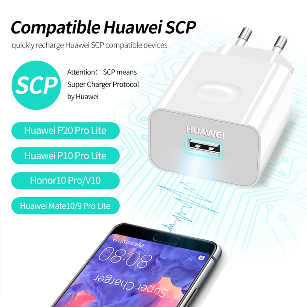 HUAWEI Supercharge EU For Mate9 10Pro P10Plus Fast Charger Quick Travel Wall Adapter 5V/4.5A 4.5V/5A 5V/2A Type-C 3.0 USB Cable