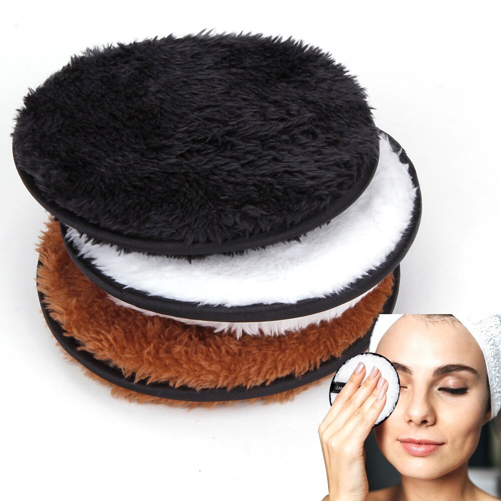 1/2Pcs Makeup Remover Pads Microfiber Cloth Pads Face Cleaning Washable Cotton Pad Reusable Makeup Remover Wipes Cosmetic Puff