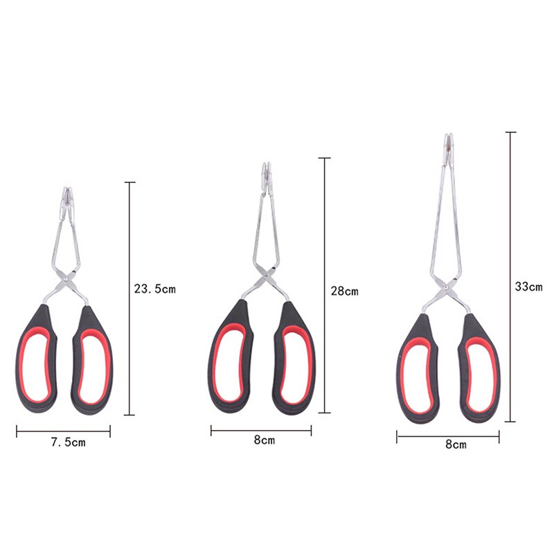 Tenazas de tijera para barbacoa, herramientas de barbacoa, pinzas para comida a la parrilla, mango de tijeras largo, Clip para asar pan, pinzas para el horno, accesorios para barbacoa