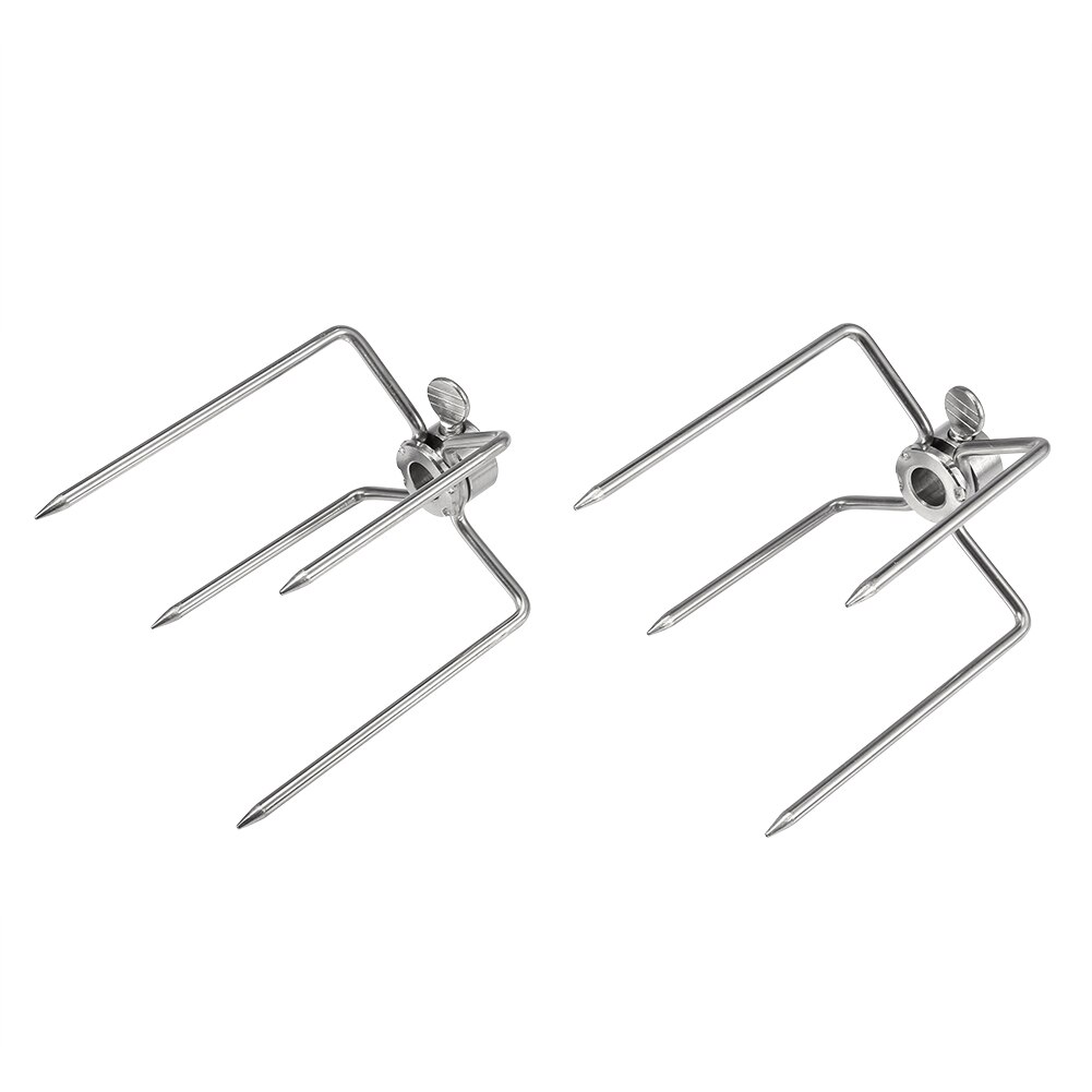 Brand 2 Stuks Multifunctionele Roestvrij Staal Bbq Vork Grill Vork Gebraden Spit Barbecue Tool Voor Indoor En Outdoor Bbq party